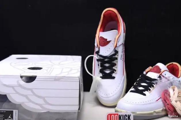 Cheap TBK Off-White Red SP Retro 2 DJ4375-106 White Jordan Low 0616